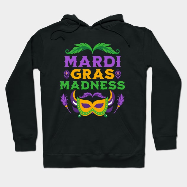 Mardi Gras Madness Hoodie by Odetee